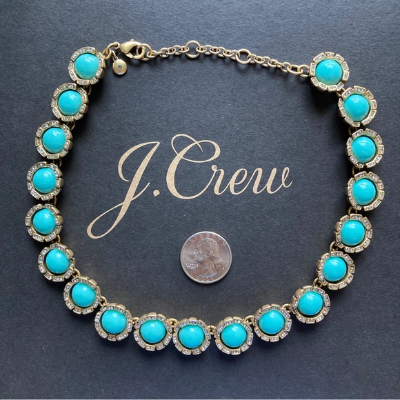 J. Crew water lily necklace in turquoise - Picture 8 of 9